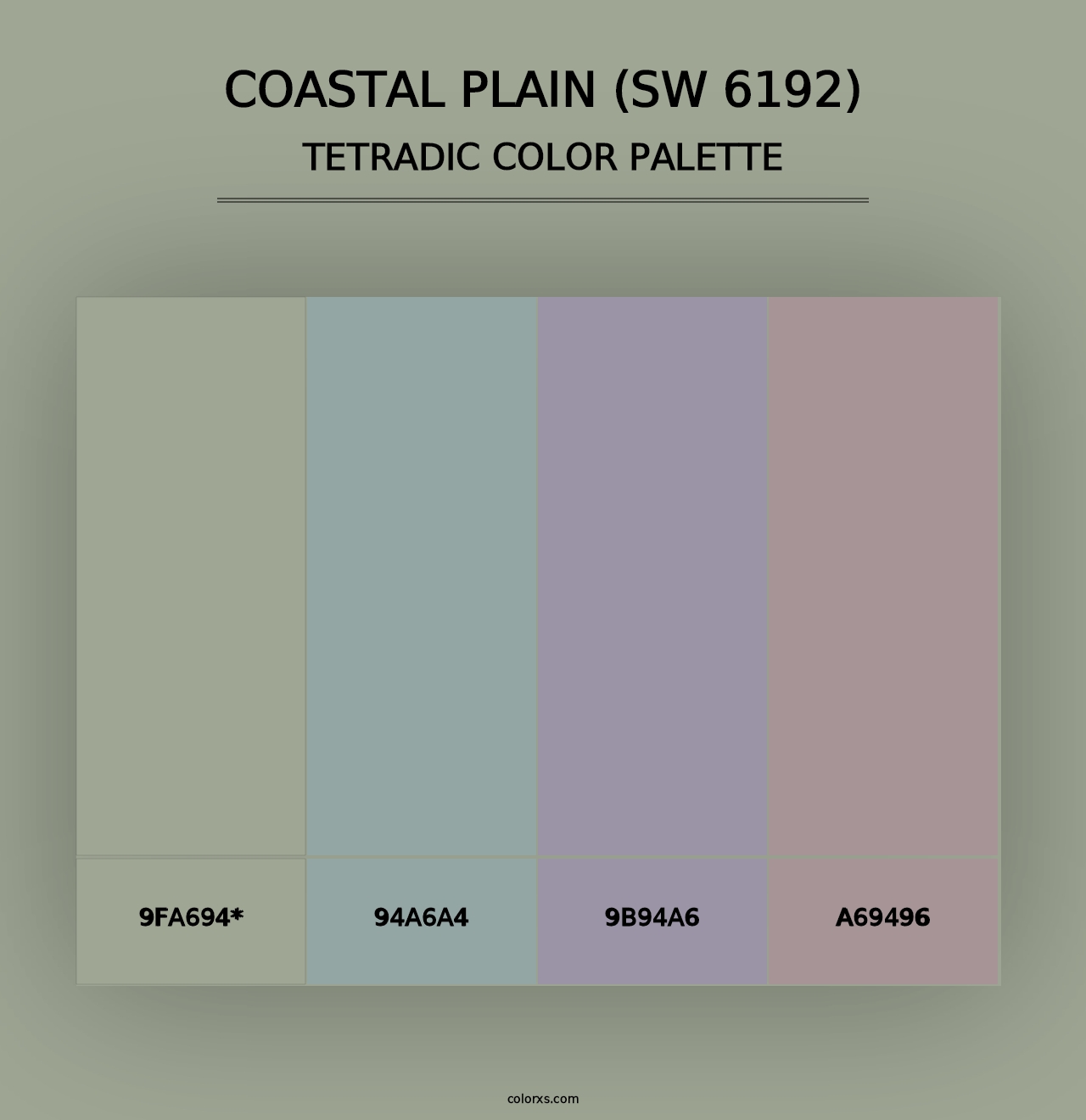 Coastal Plain (SW 6192) - Tetradic Color Palette