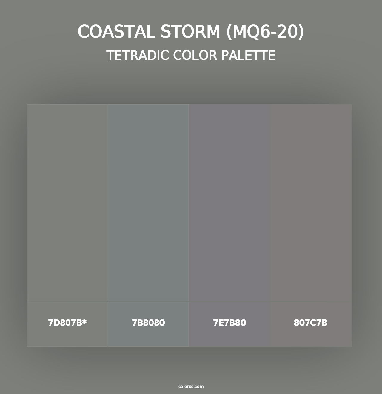 Coastal Storm (MQ6-20) - Tetradic Color Palette