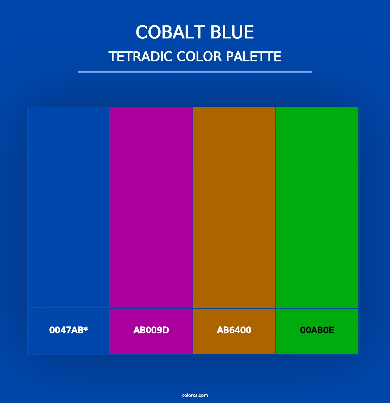 Cobalt Blue - Tetradic Color Palette