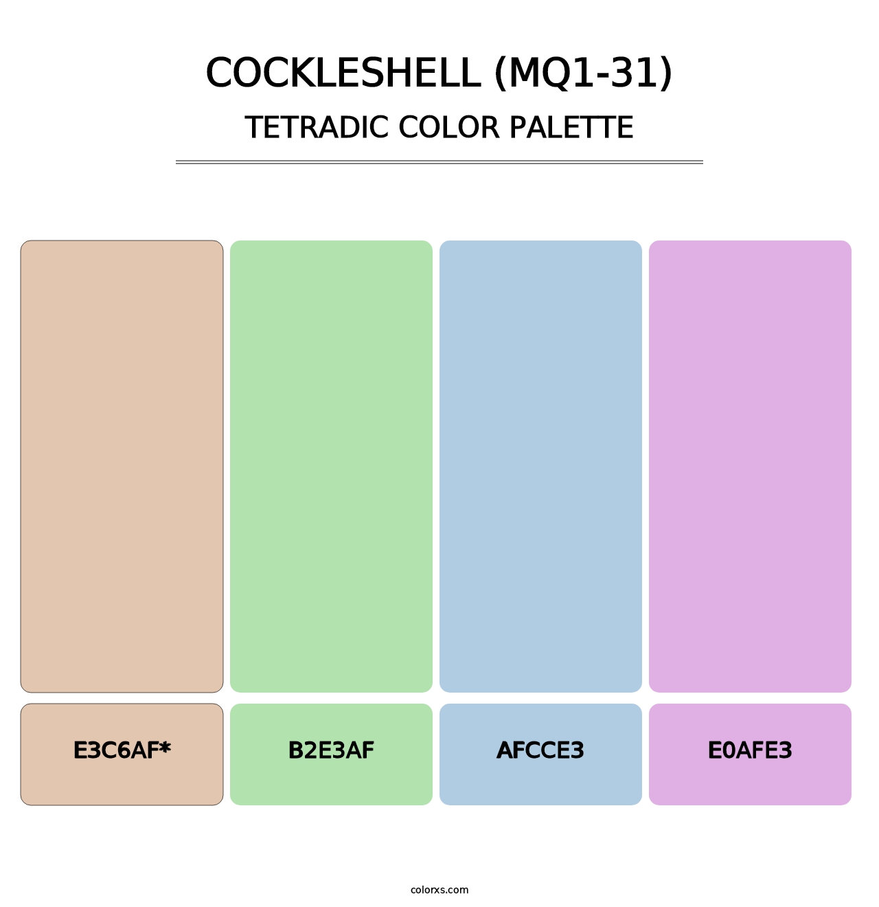 Cockleshell (MQ1-31) - Tetradic Color Palette