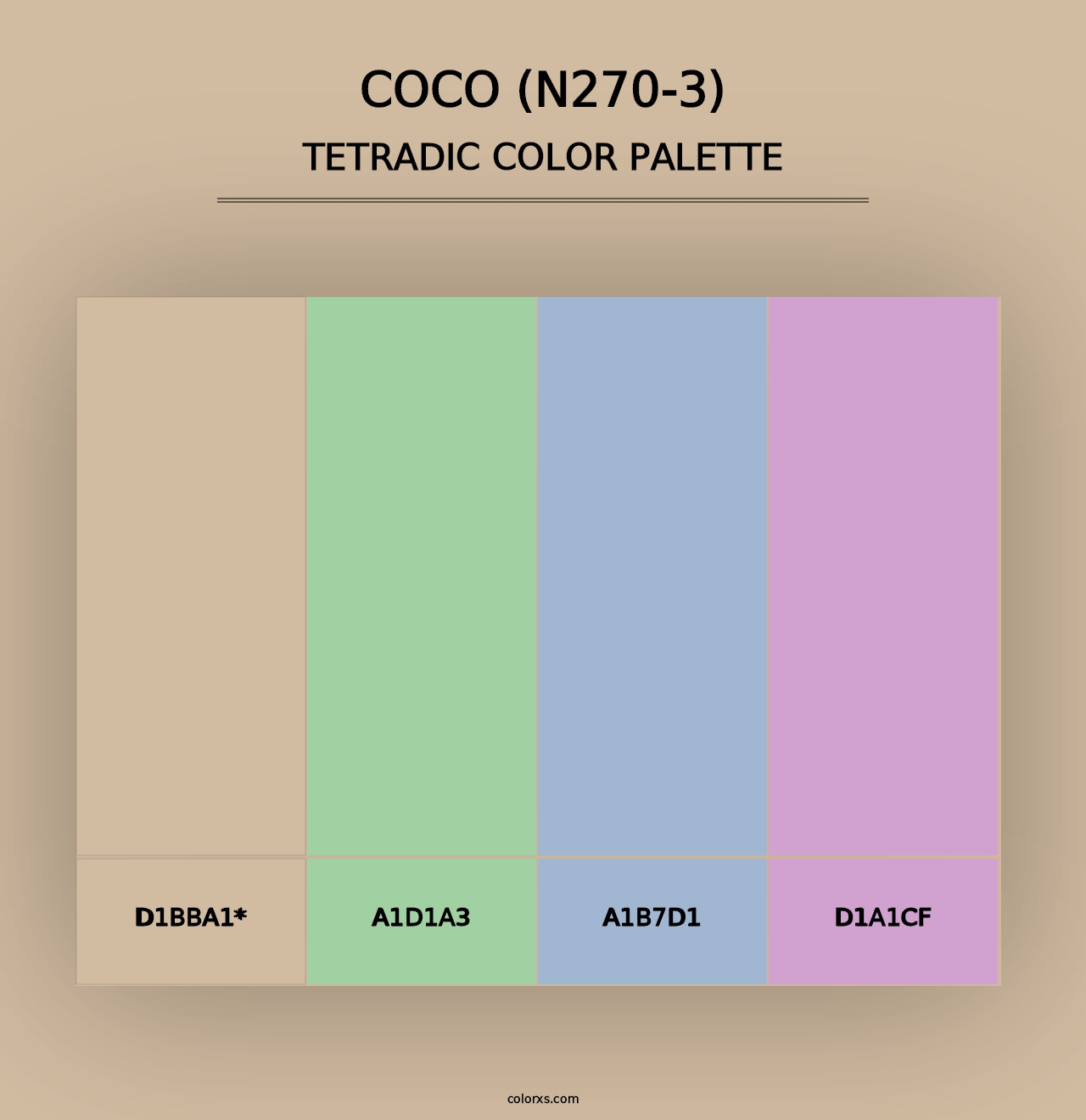 Coco (N270-3) - Tetradic Color Palette