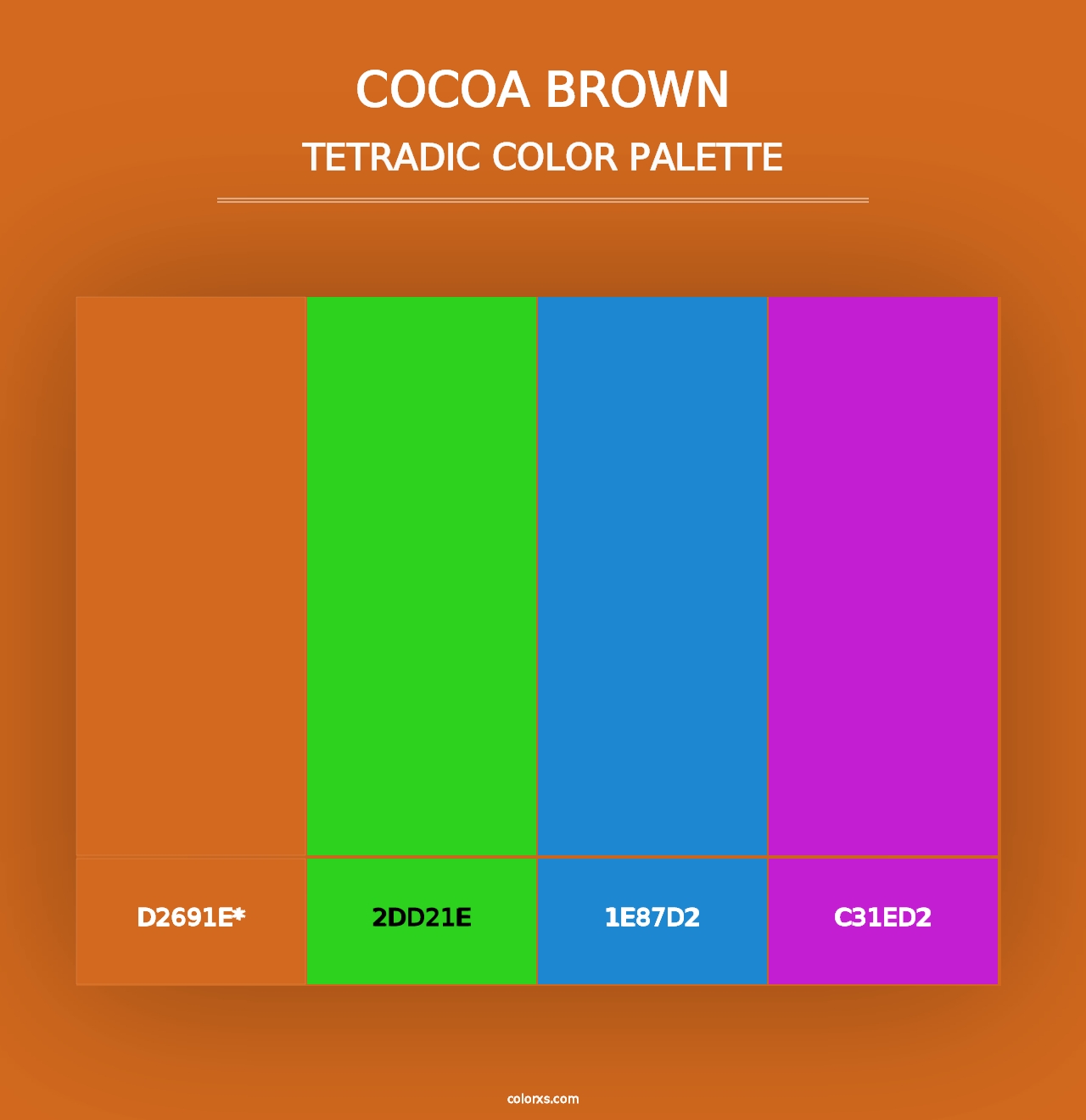 Cocoa Brown - Tetradic Color Palette