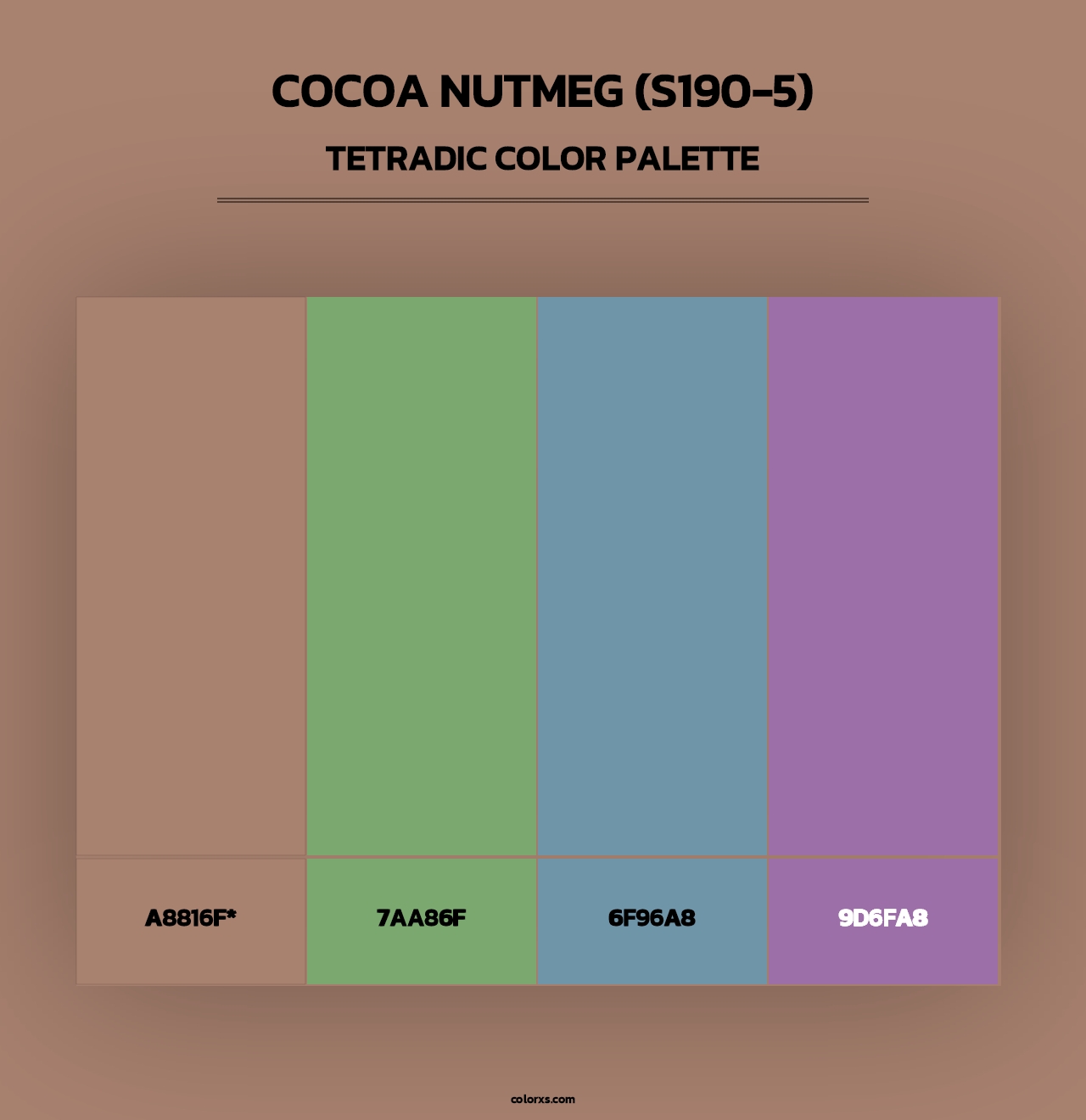 Cocoa Nutmeg (S190-5) - Tetradic Color Palette