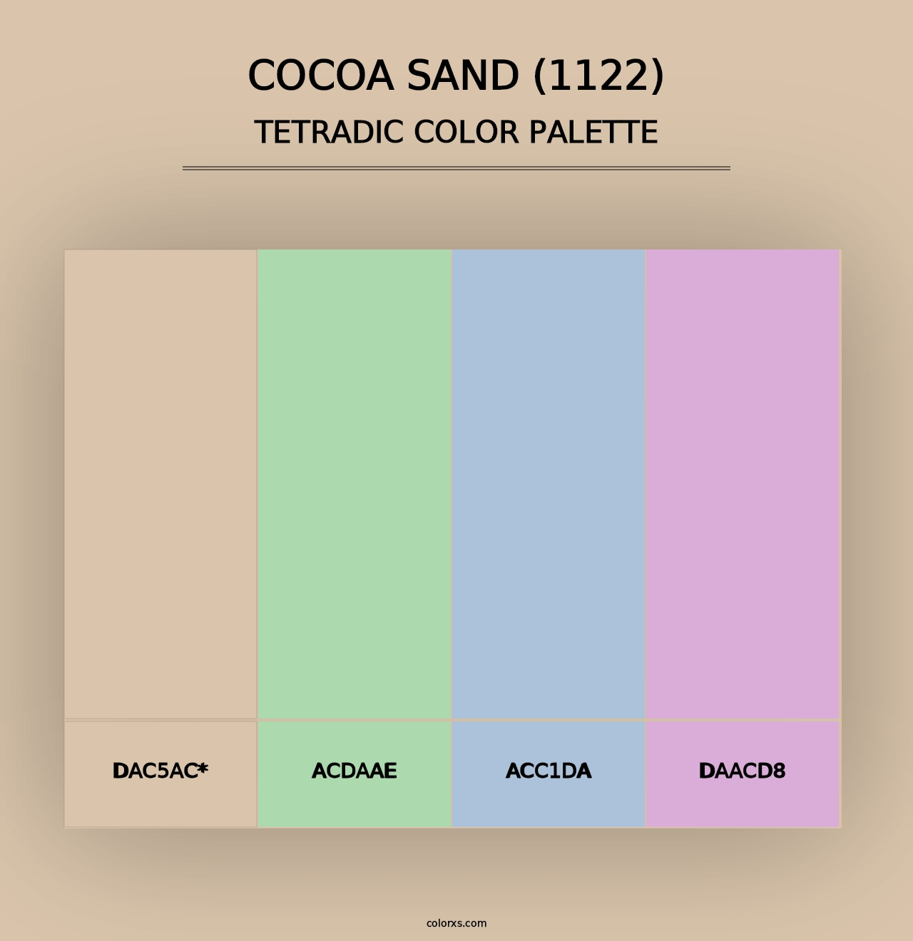 Cocoa Sand (1122) - Tetradic Color Palette