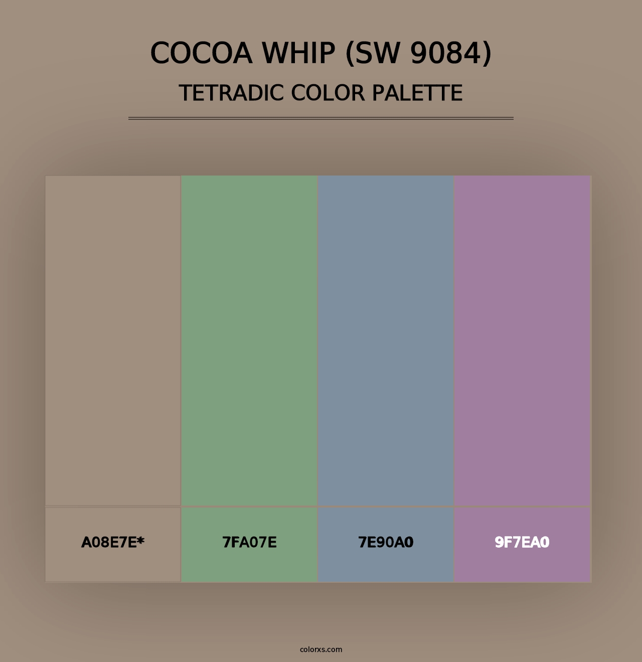 Cocoa Whip (SW 9084) - Tetradic Color Palette