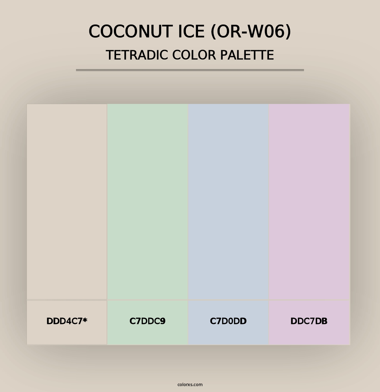 Coconut Ice (OR-W06) - Tetradic Color Palette