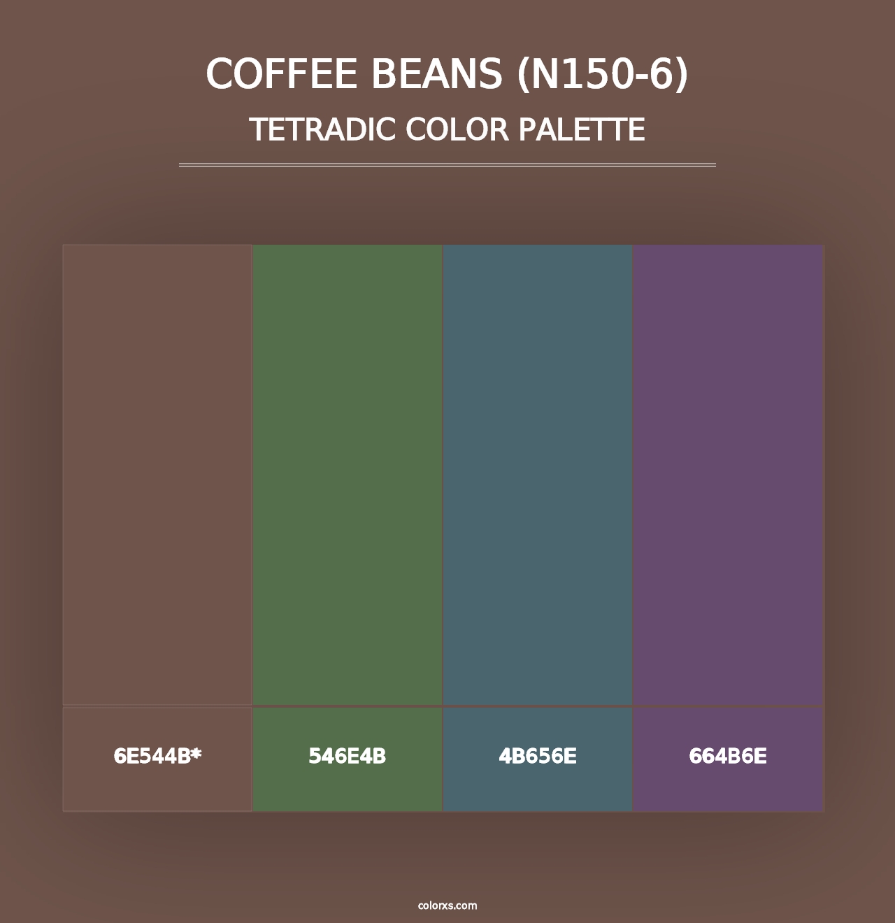 Coffee Beans (N150-6) - Tetradic Color Palette