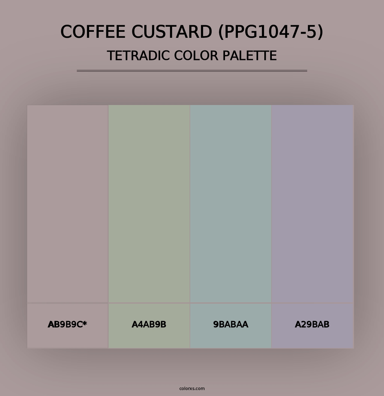 Coffee Custard (PPG1047-5) - Tetradic Color Palette