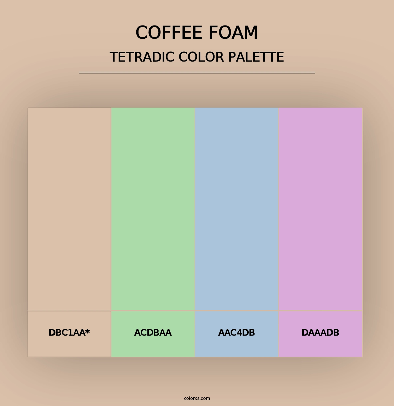 Coffee Foam - Tetradic Color Palette