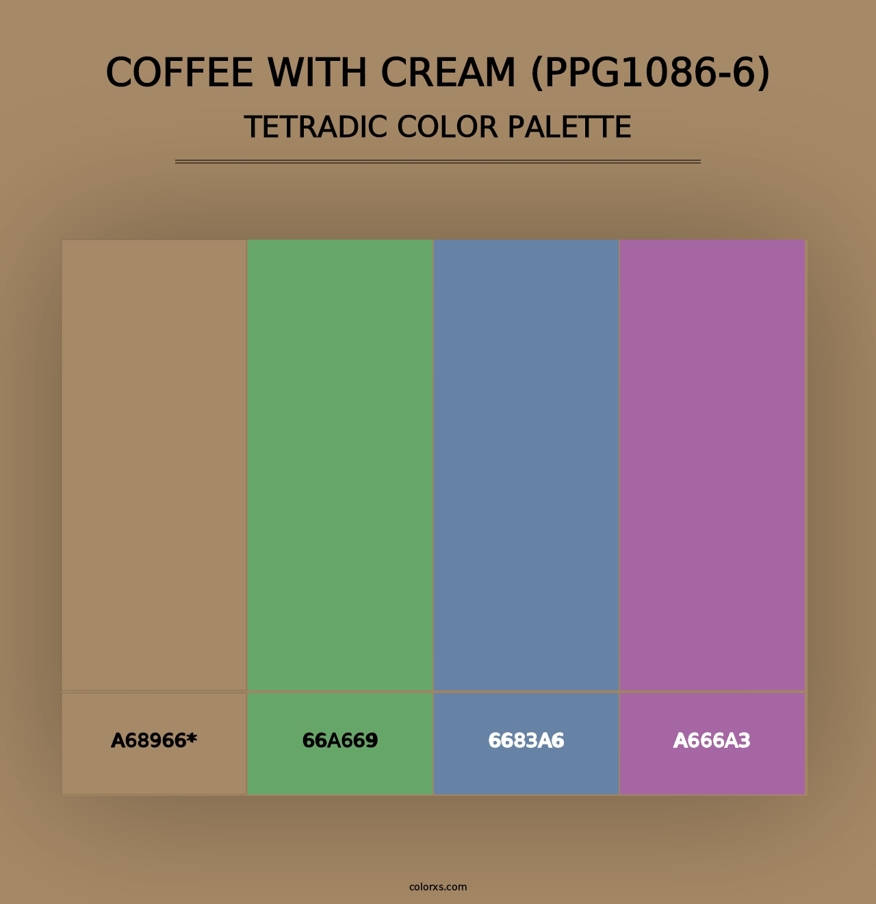 Coffee With Cream (PPG1086-6) - Tetradic Color Palette