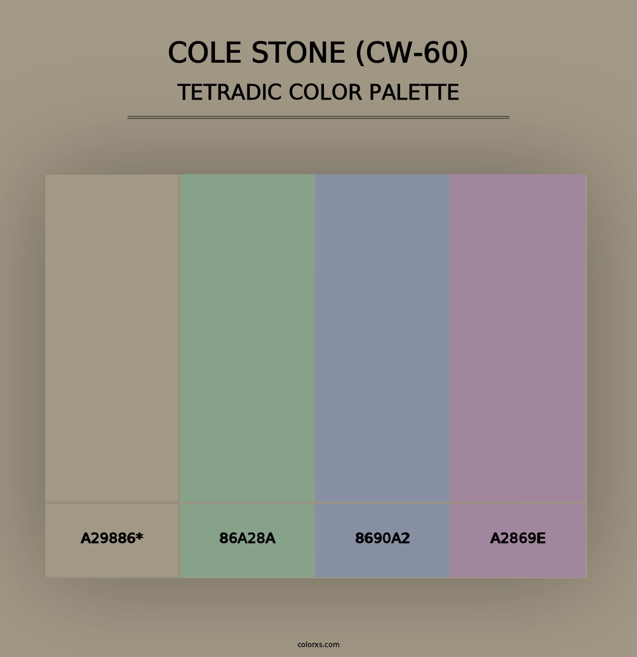 Cole Stone (CW-60) - Tetradic Color Palette