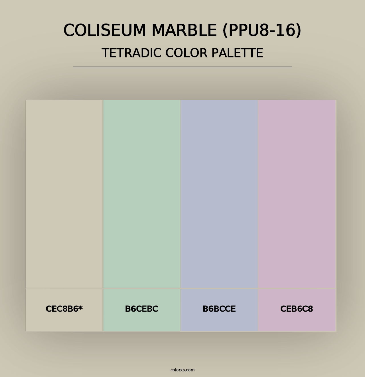 Coliseum Marble (PPU8-16) - Tetradic Color Palette