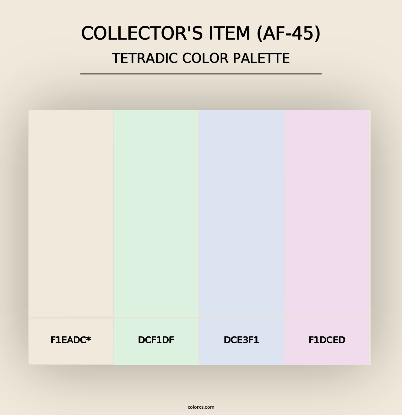 Collector's Item (AF-45) - Tetradic Color Palette