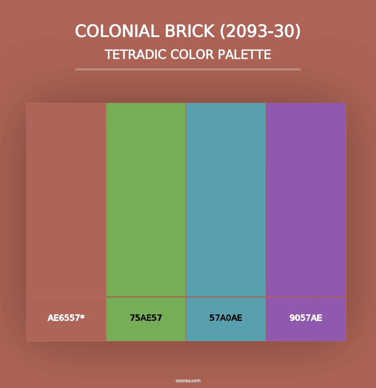 Colonial Brick (2093-30) - Tetradic Color Palette