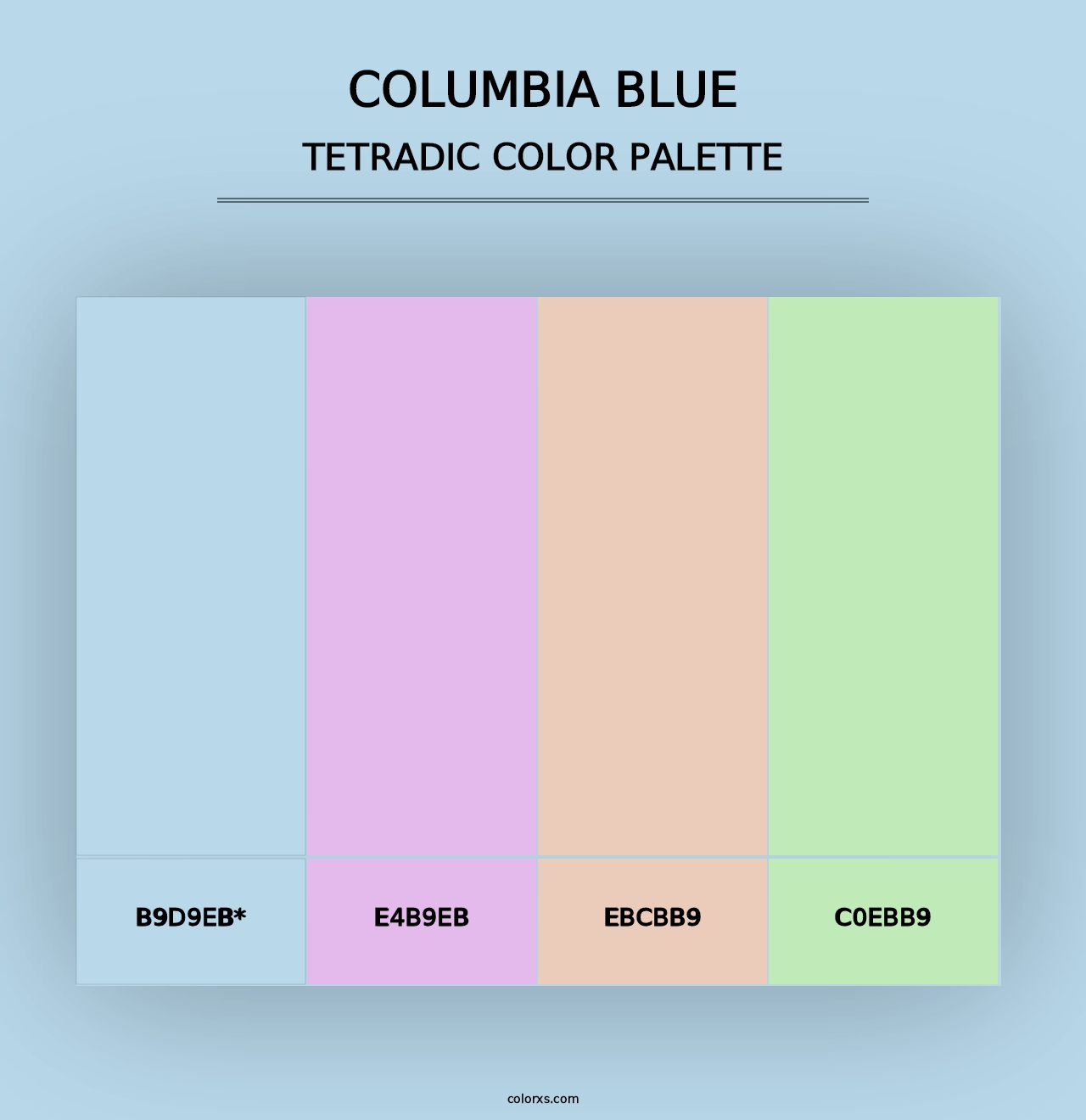 Columbia Blue - Tetradic Color Palette