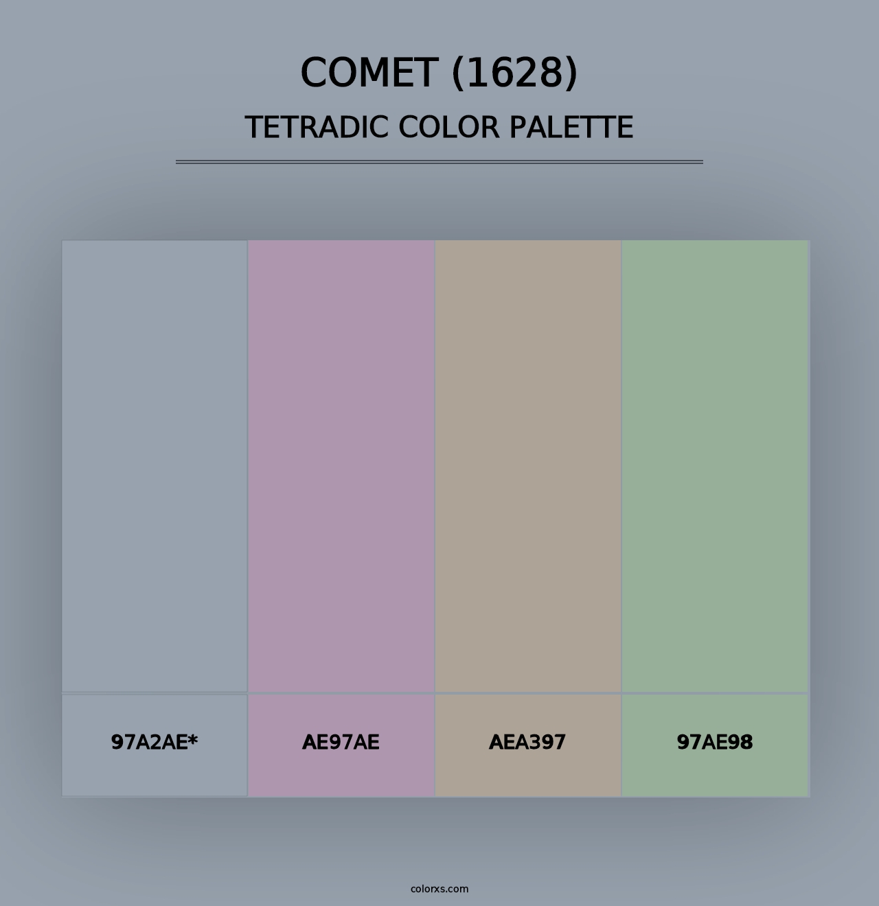 Comet (1628) - Tetradic Color Palette