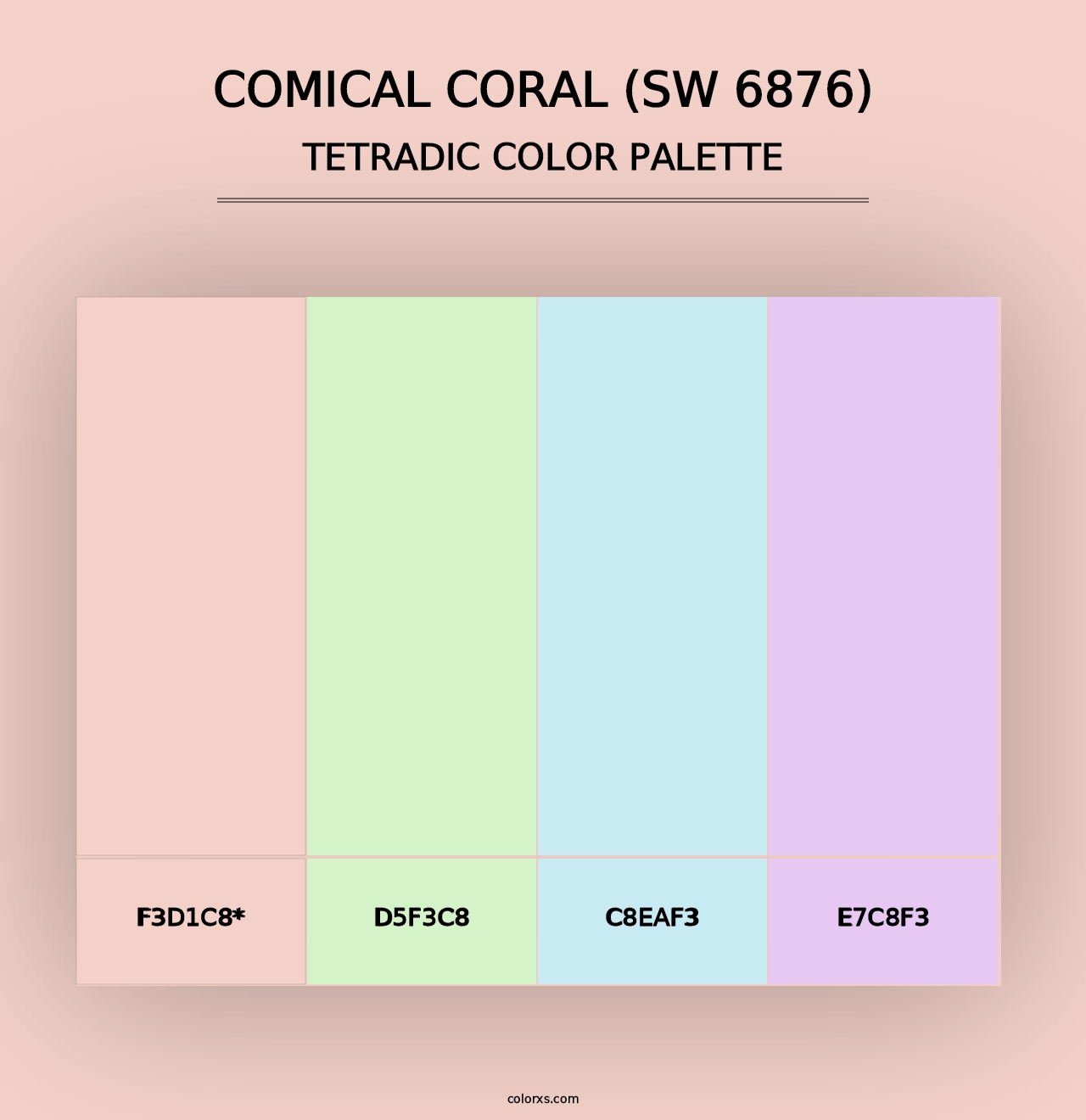 Comical Coral (SW 6876) - Tetradic Color Palette