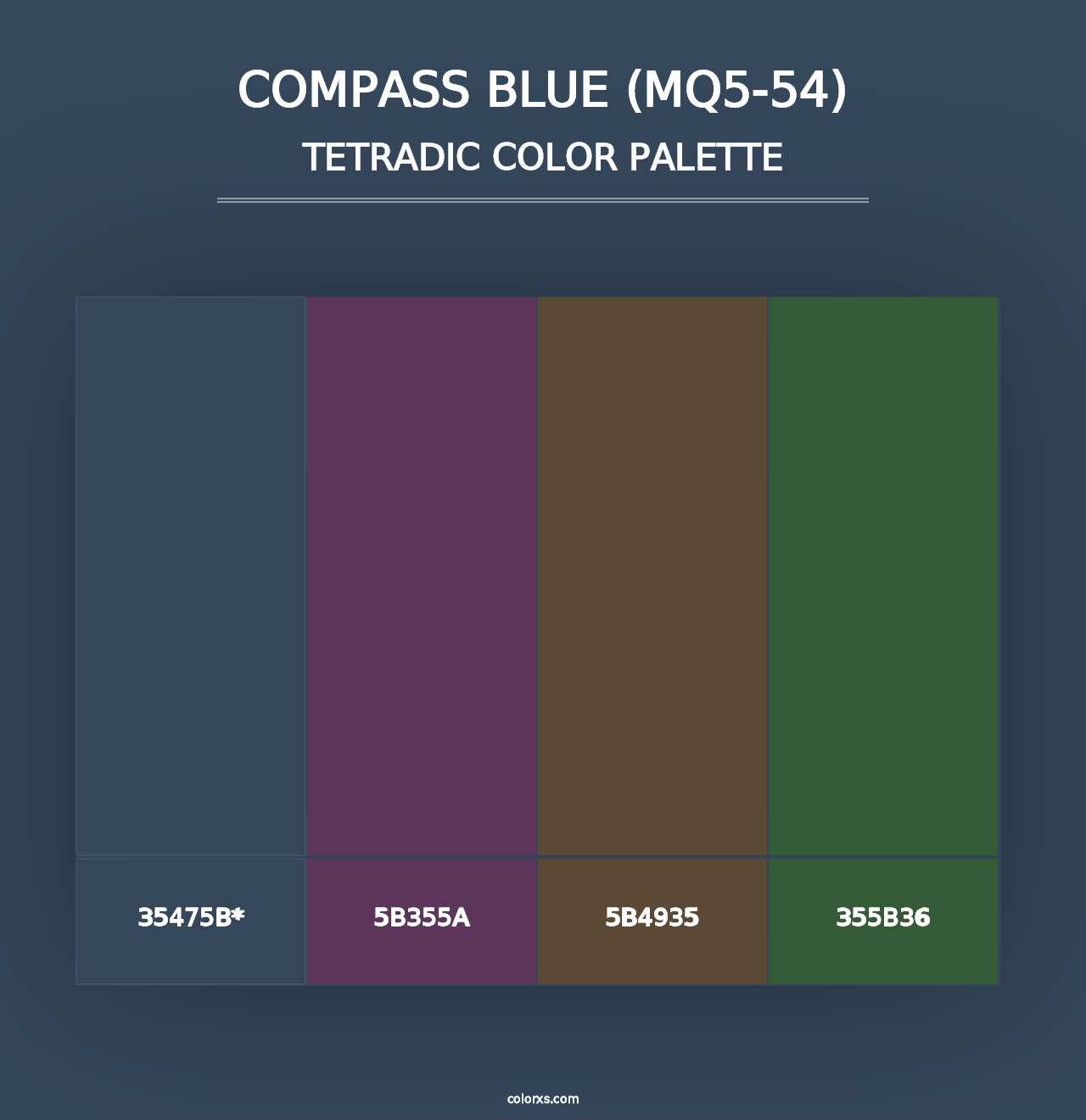 Compass Blue (MQ5-54) - Tetradic Color Palette