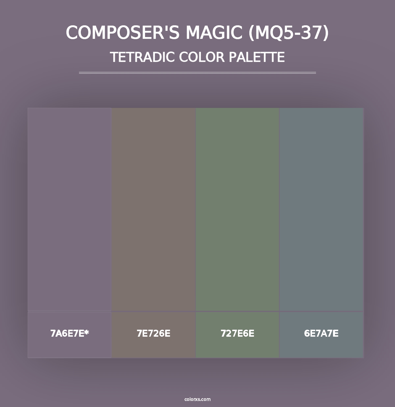 Composer'S Magic (MQ5-37) - Tetradic Color Palette