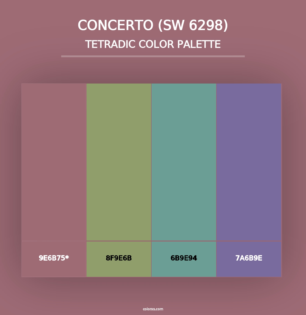 Concerto (SW 6298) - Tetradic Color Palette