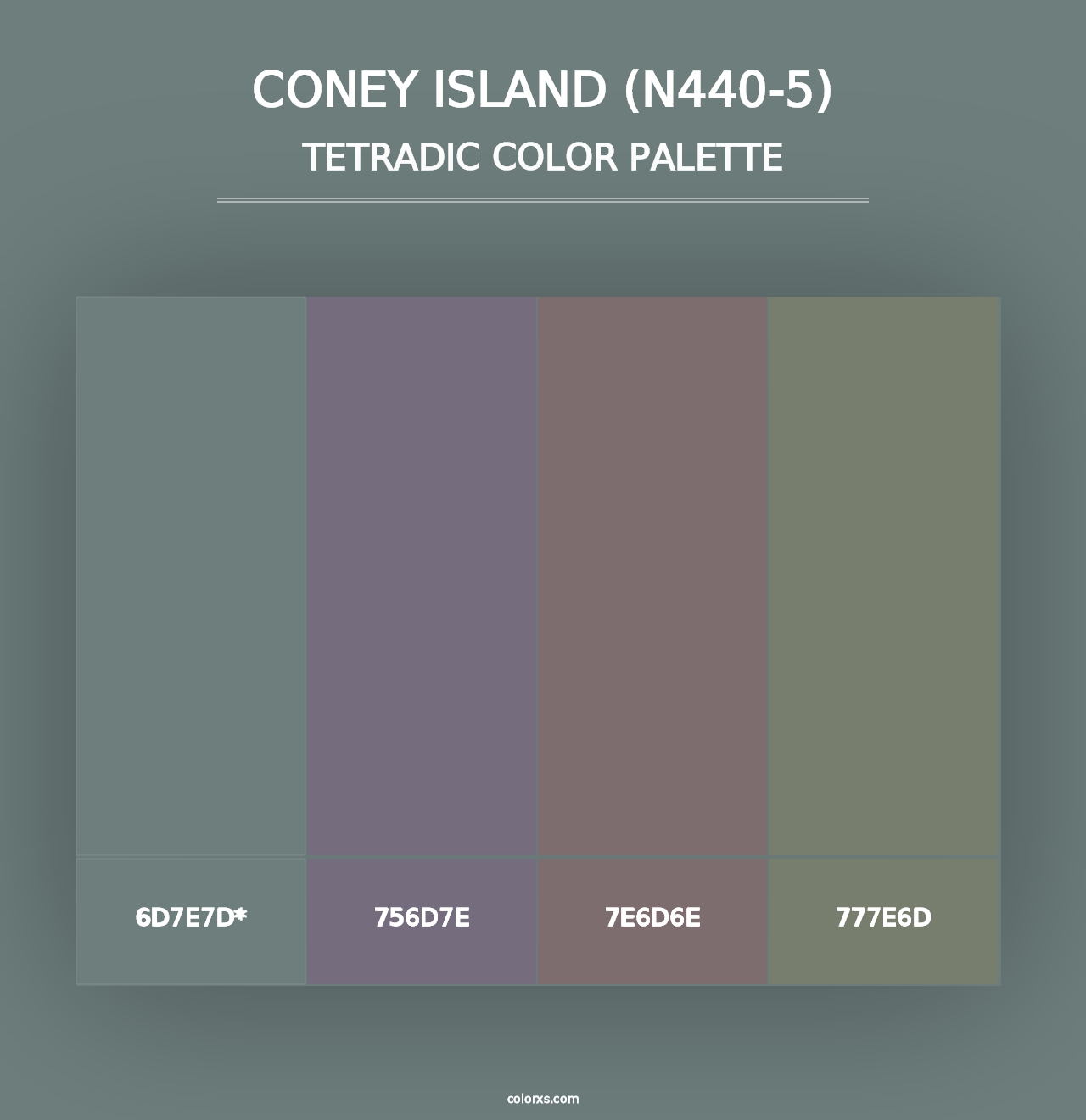 Coney Island (N440-5) - Tetradic Color Palette