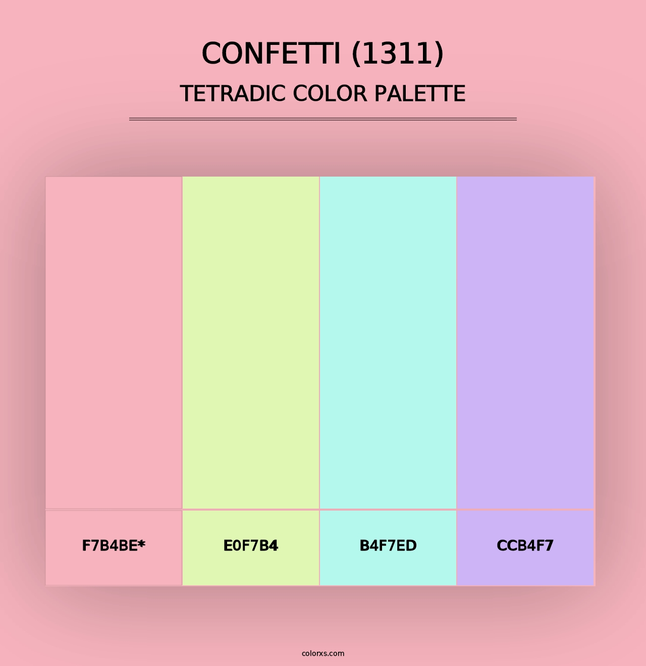 Confetti (1311) - Tetradic Color Palette