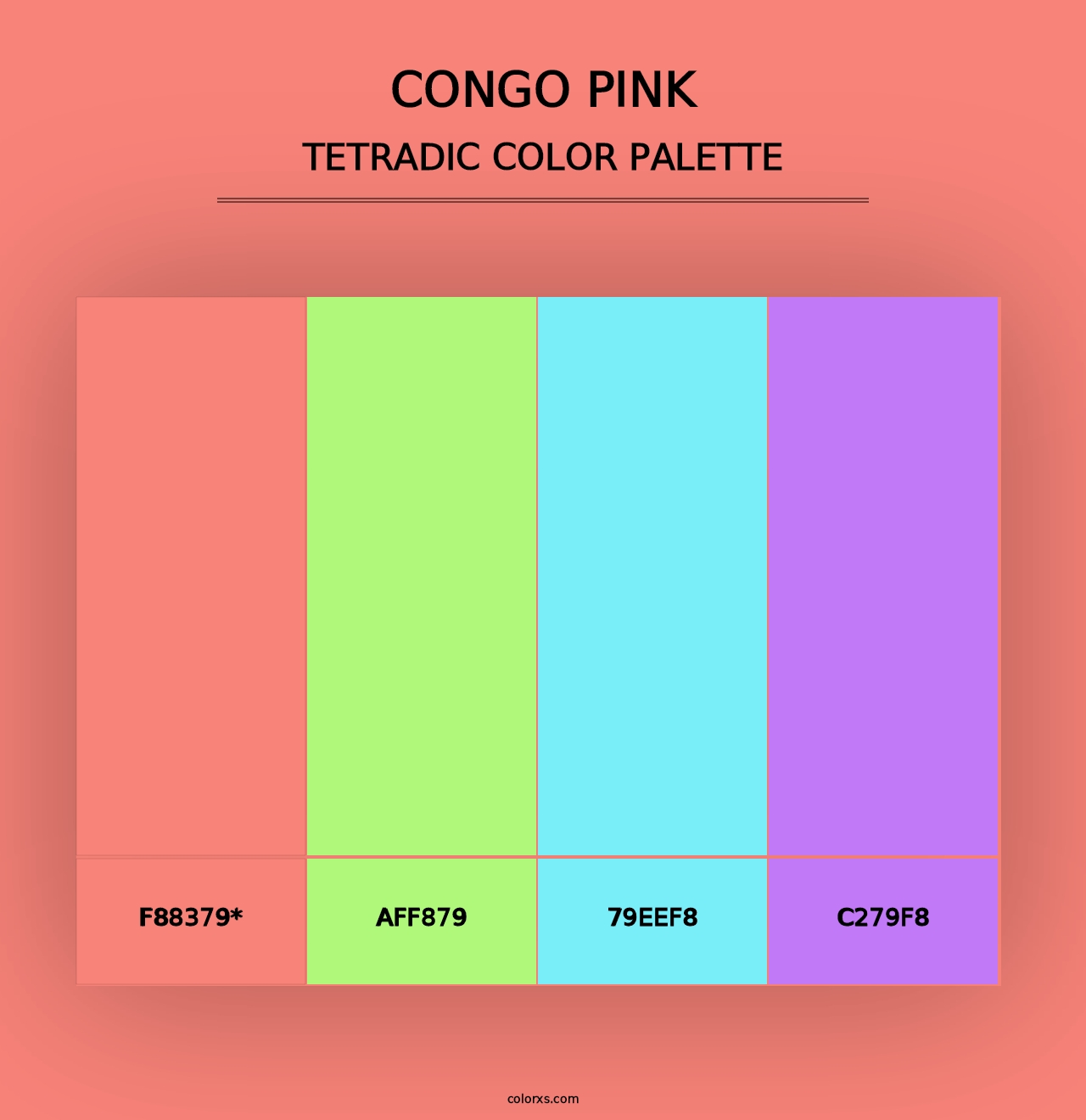 Congo Pink - Tetradic Color Palette