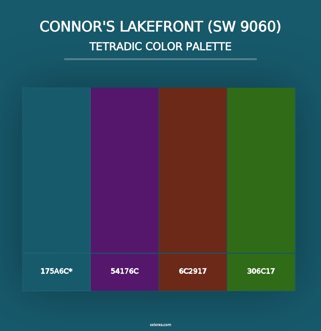 Connor's Lakefront (SW 9060) - Tetradic Color Palette