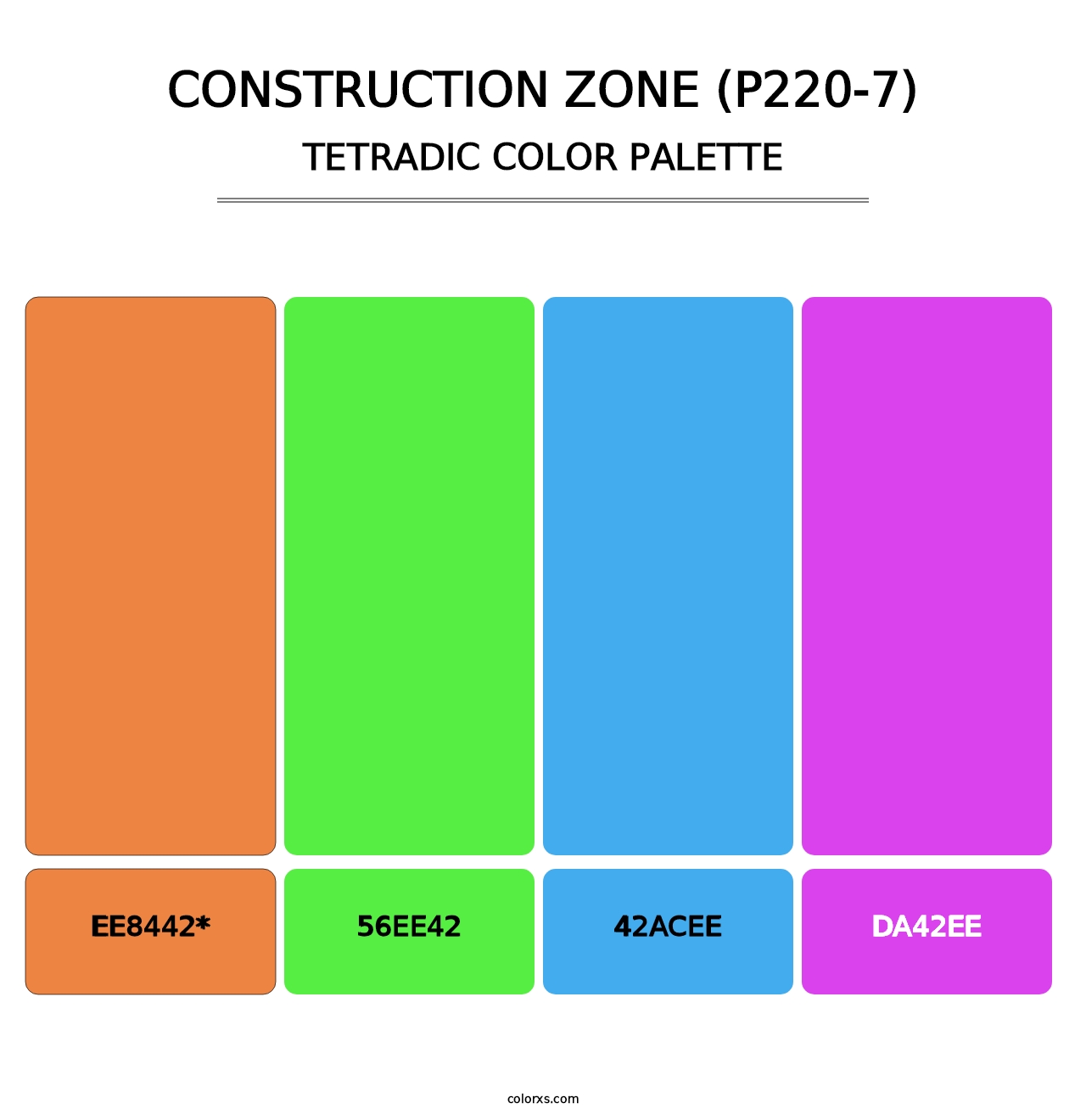 Construction Zone (P220-7) - Tetradic Color Palette