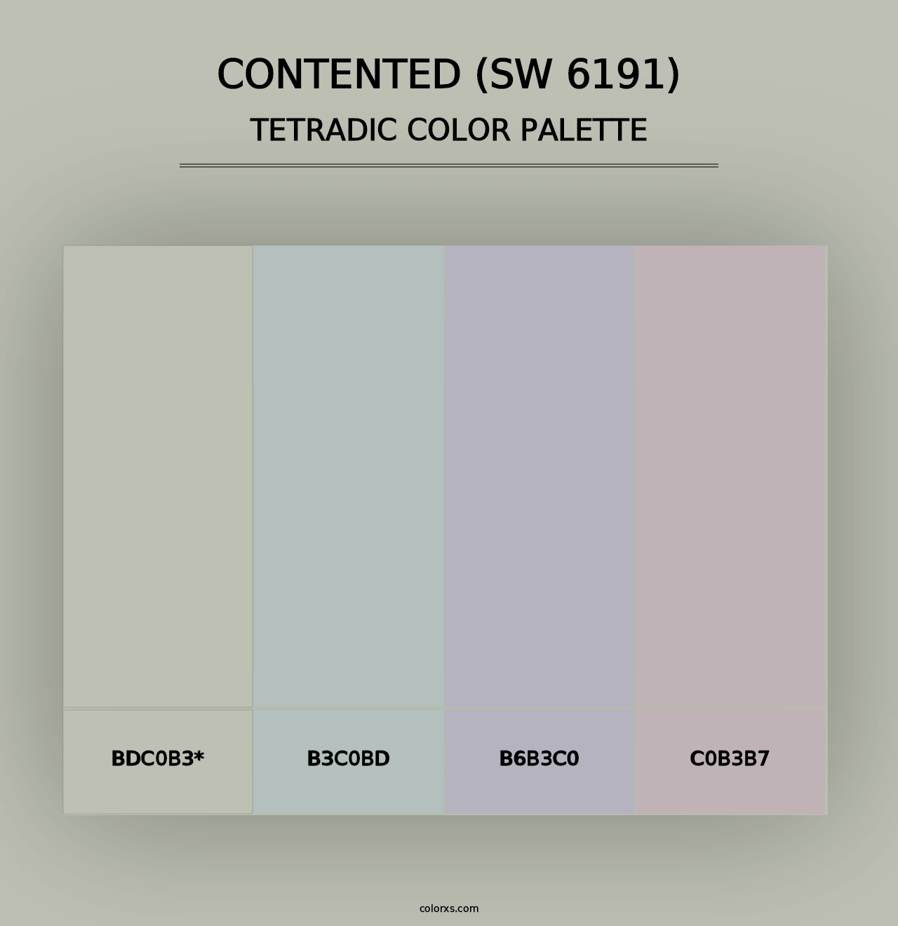 Contented (SW 6191) - Tetradic Color Palette