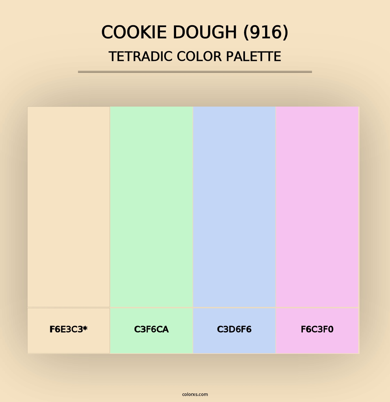 Cookie Dough (916) - Tetradic Color Palette