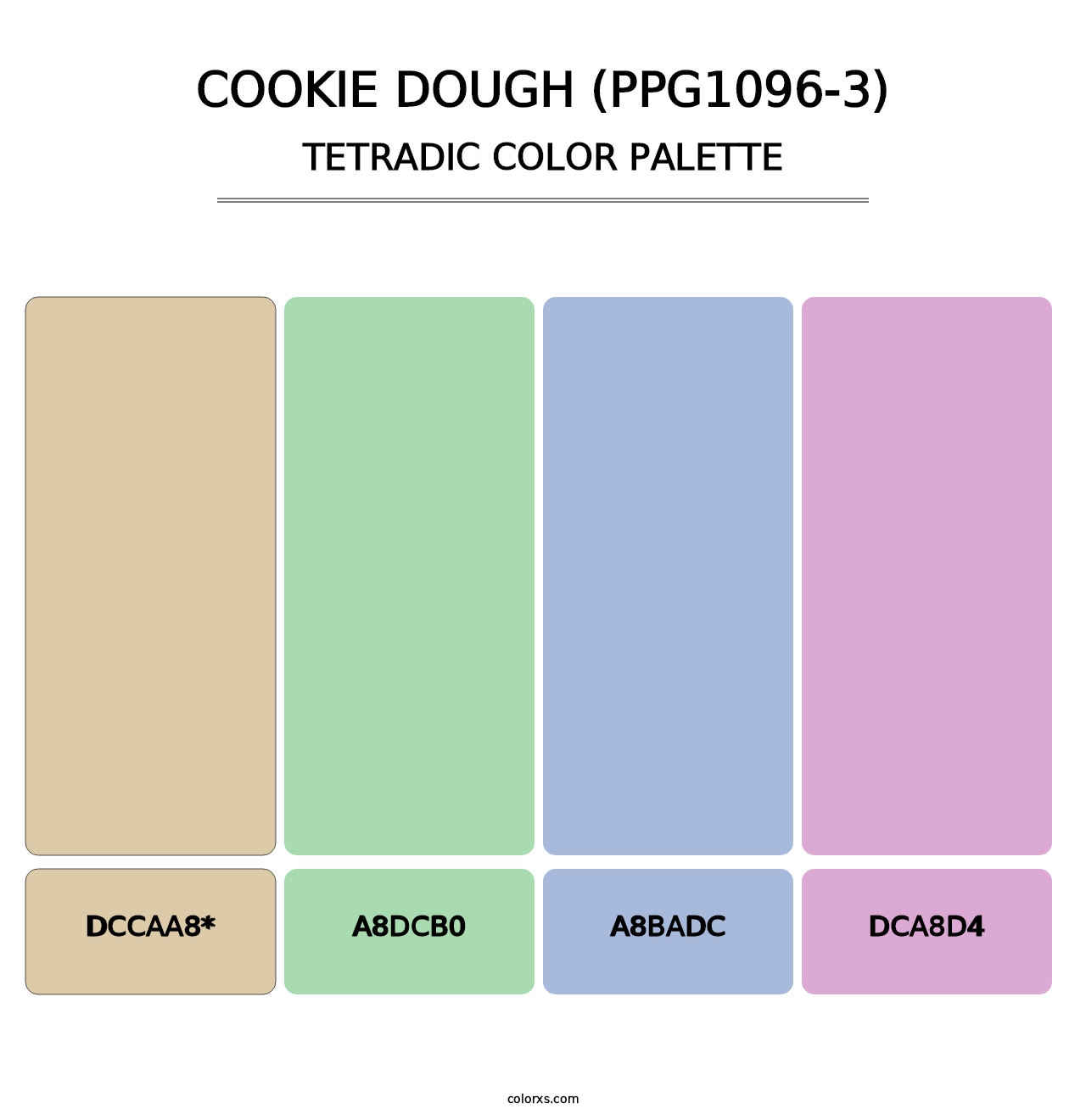 Cookie Dough (PPG1096-3) - Tetradic Color Palette