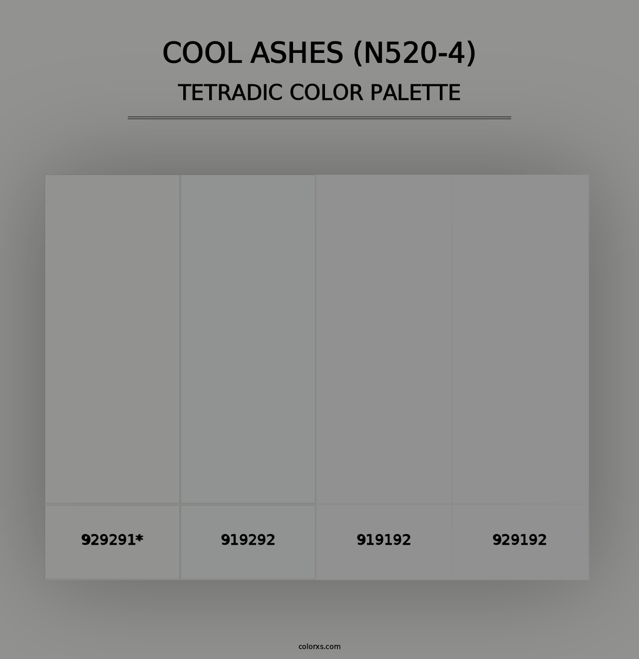 Cool Ashes (N520-4) - Tetradic Color Palette