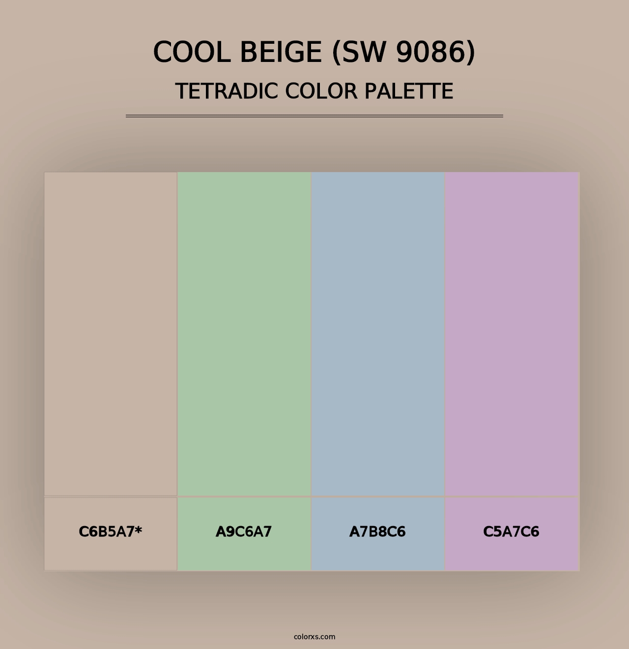 Cool Beige (SW 9086) - Tetradic Color Palette