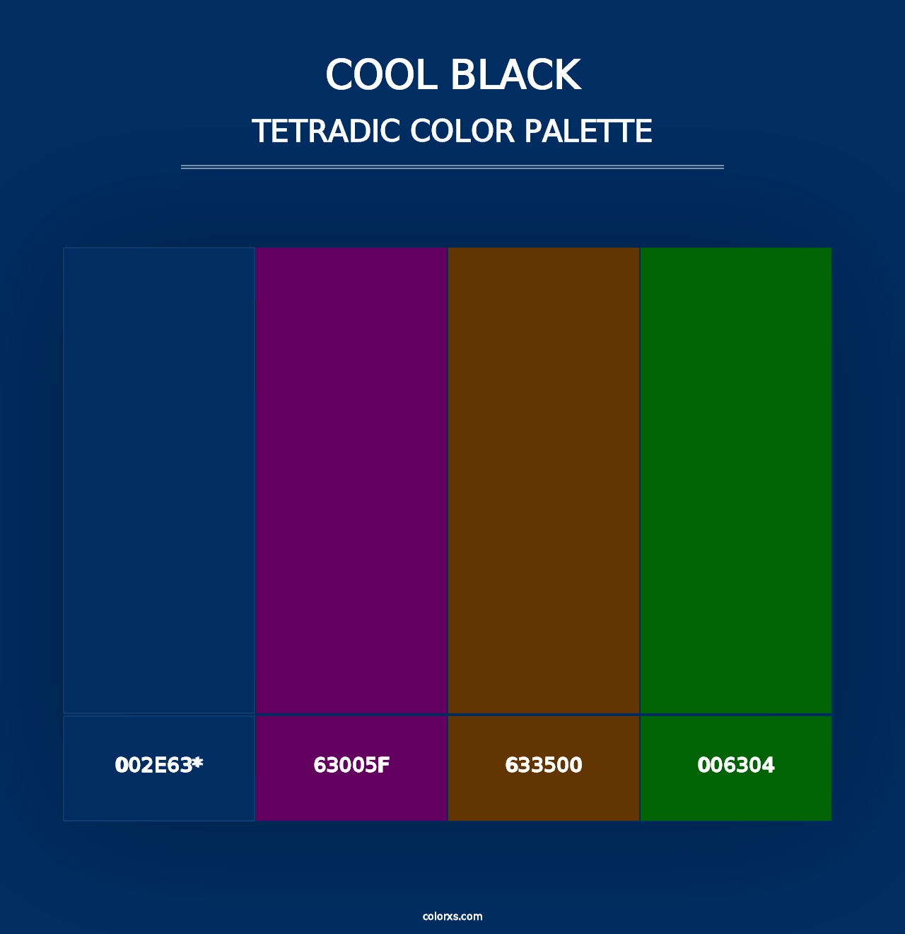 Cool Black - Tetradic Color Palette