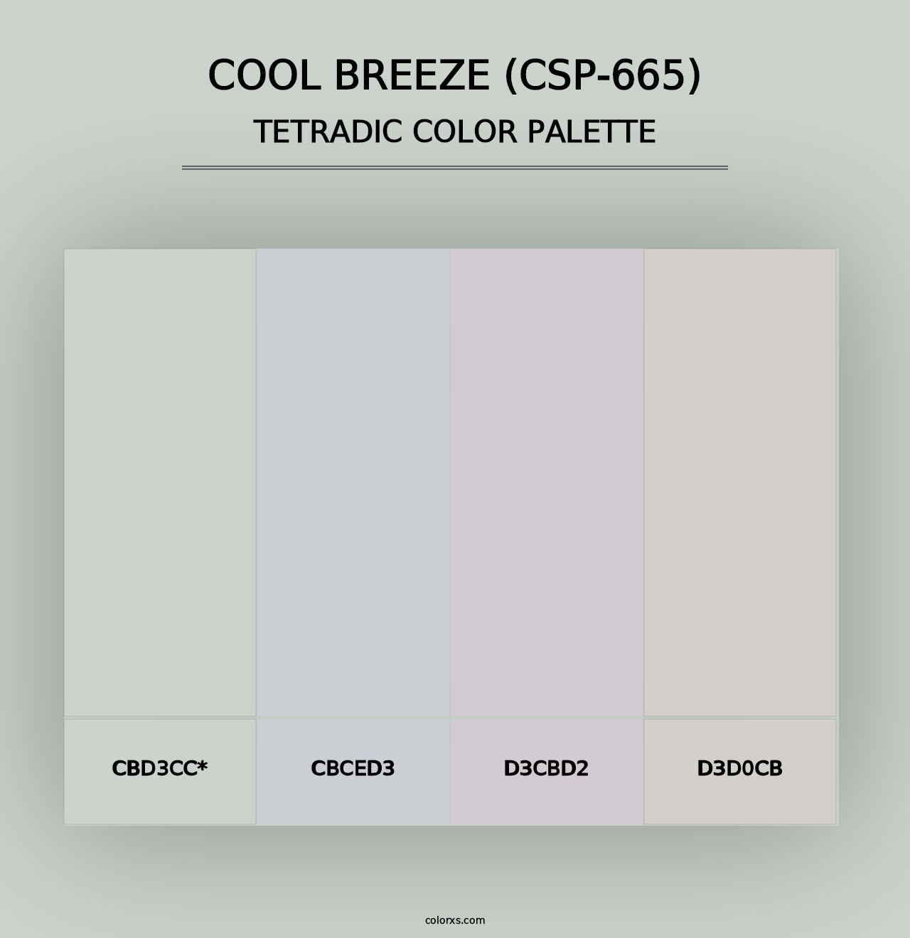 Cool Breeze (CSP-665) - Tetradic Color Palette