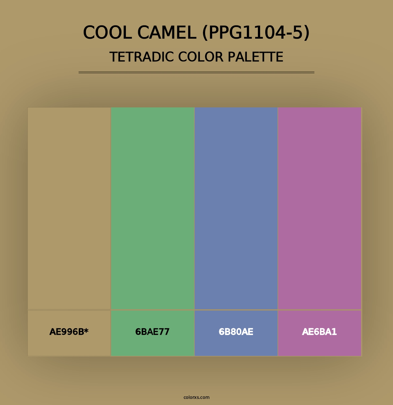 Cool Camel (PPG1104-5) - Tetradic Color Palette