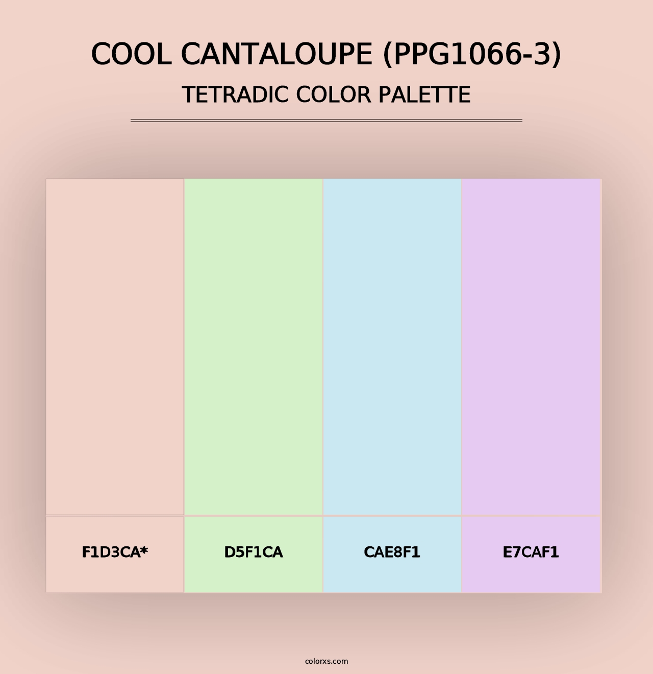 Cool Cantaloupe (PPG1066-3) - Tetradic Color Palette