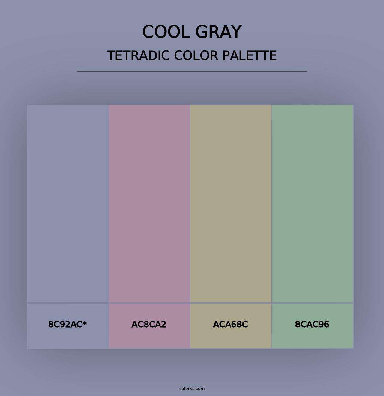 Cool Gray - Tetradic Color Palette