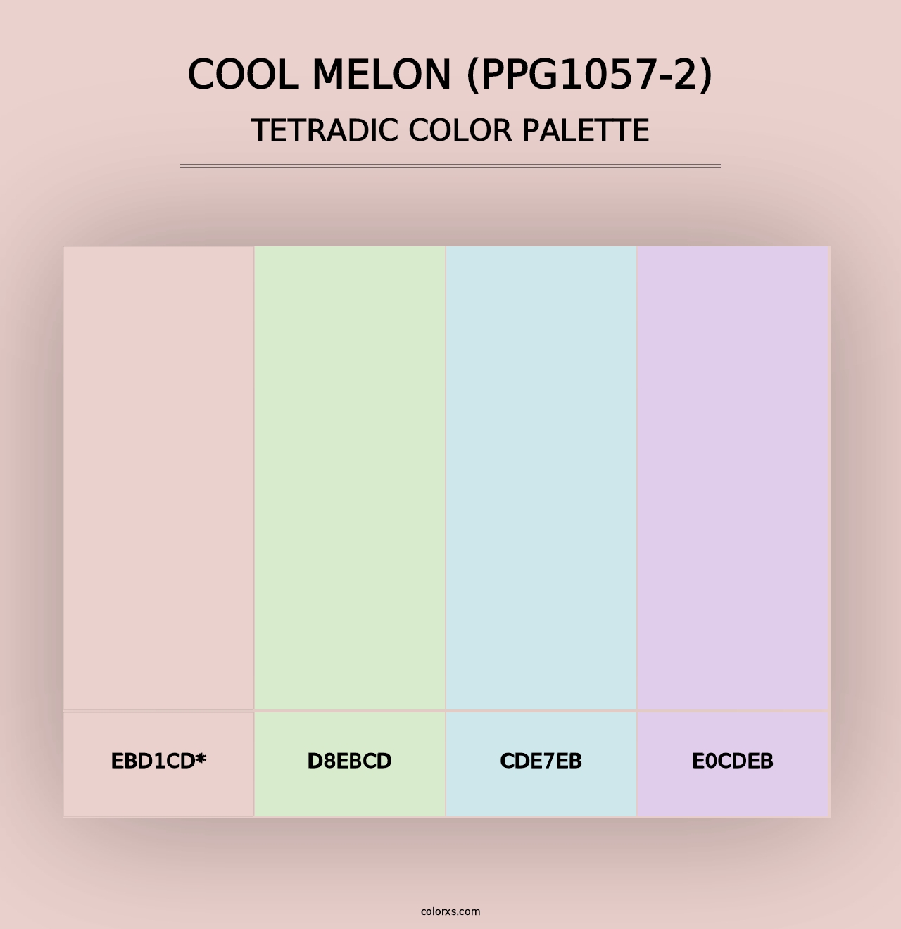 Cool Melon (PPG1057-2) - Tetradic Color Palette