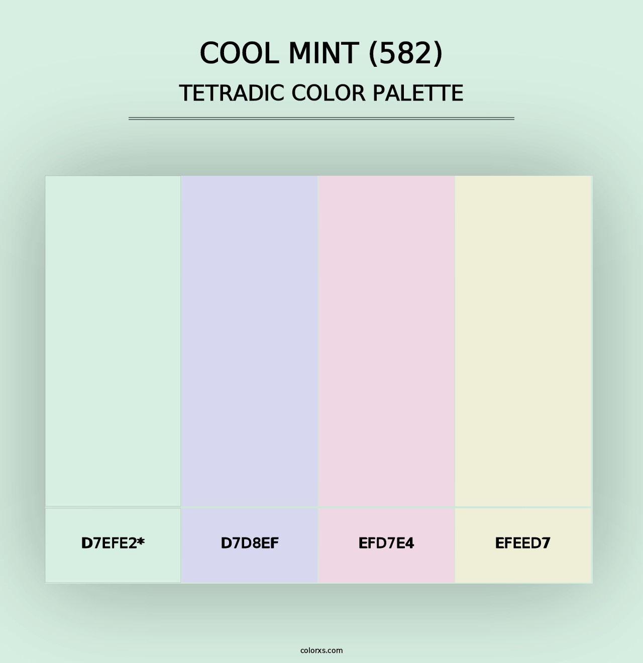 Cool Mint (582) - Tetradic Color Palette