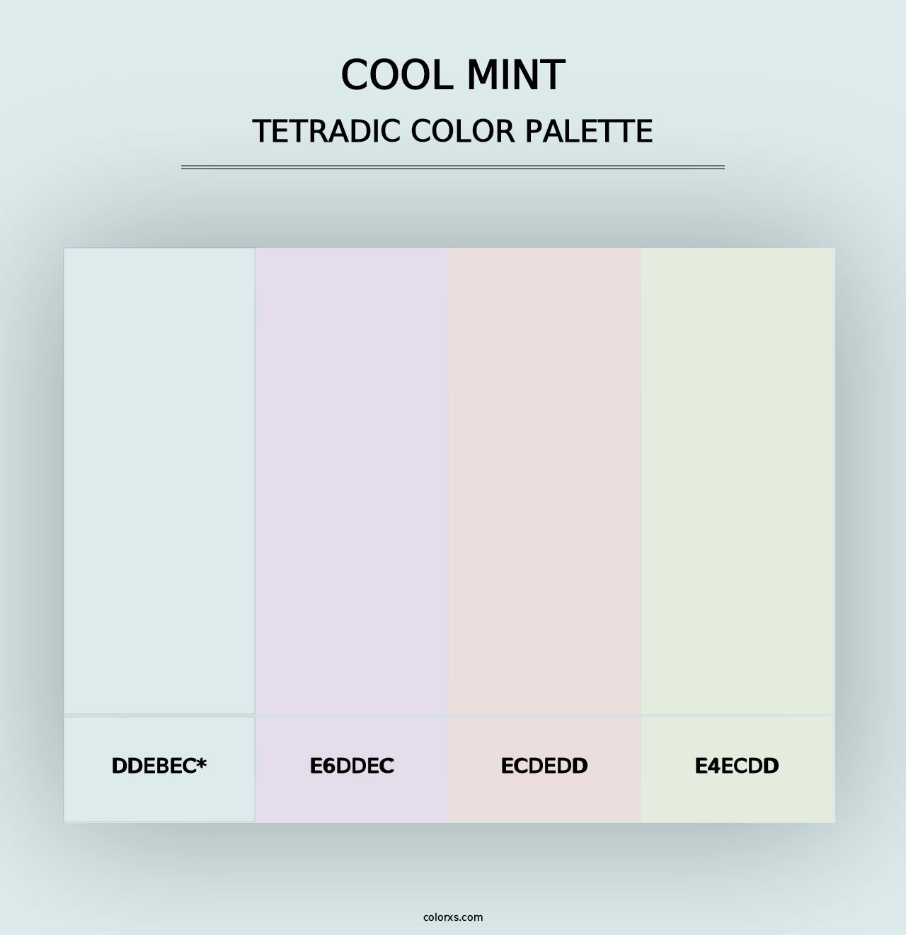 Cool Mint - Tetradic Color Palette