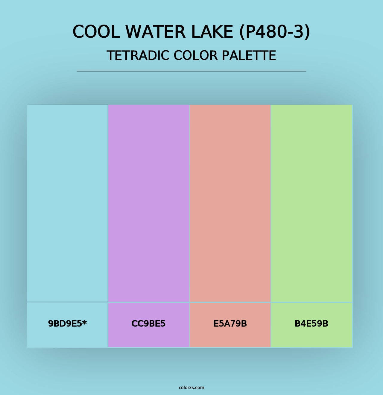 Cool Water Lake (P480-3) - Tetradic Color Palette