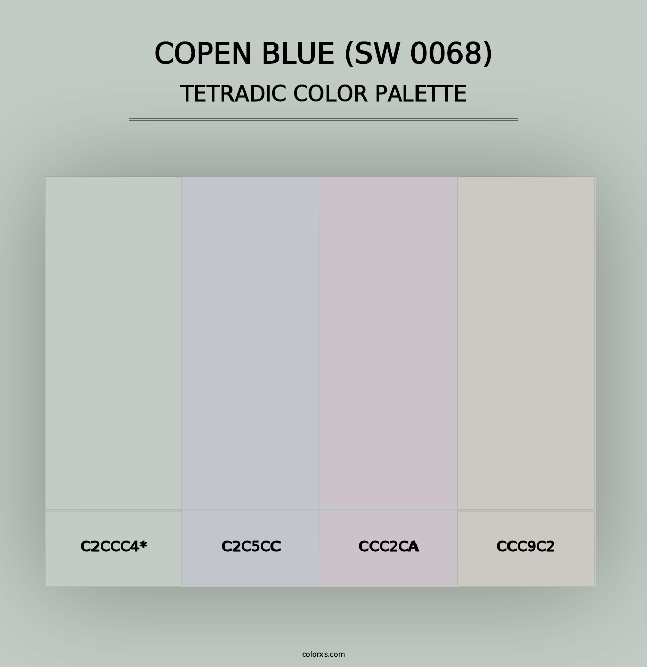 Copen Blue (SW 0068) - Tetradic Color Palette