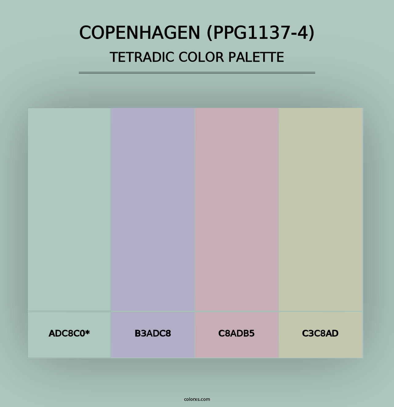 Copenhagen (PPG1137-4) - Tetradic Color Palette