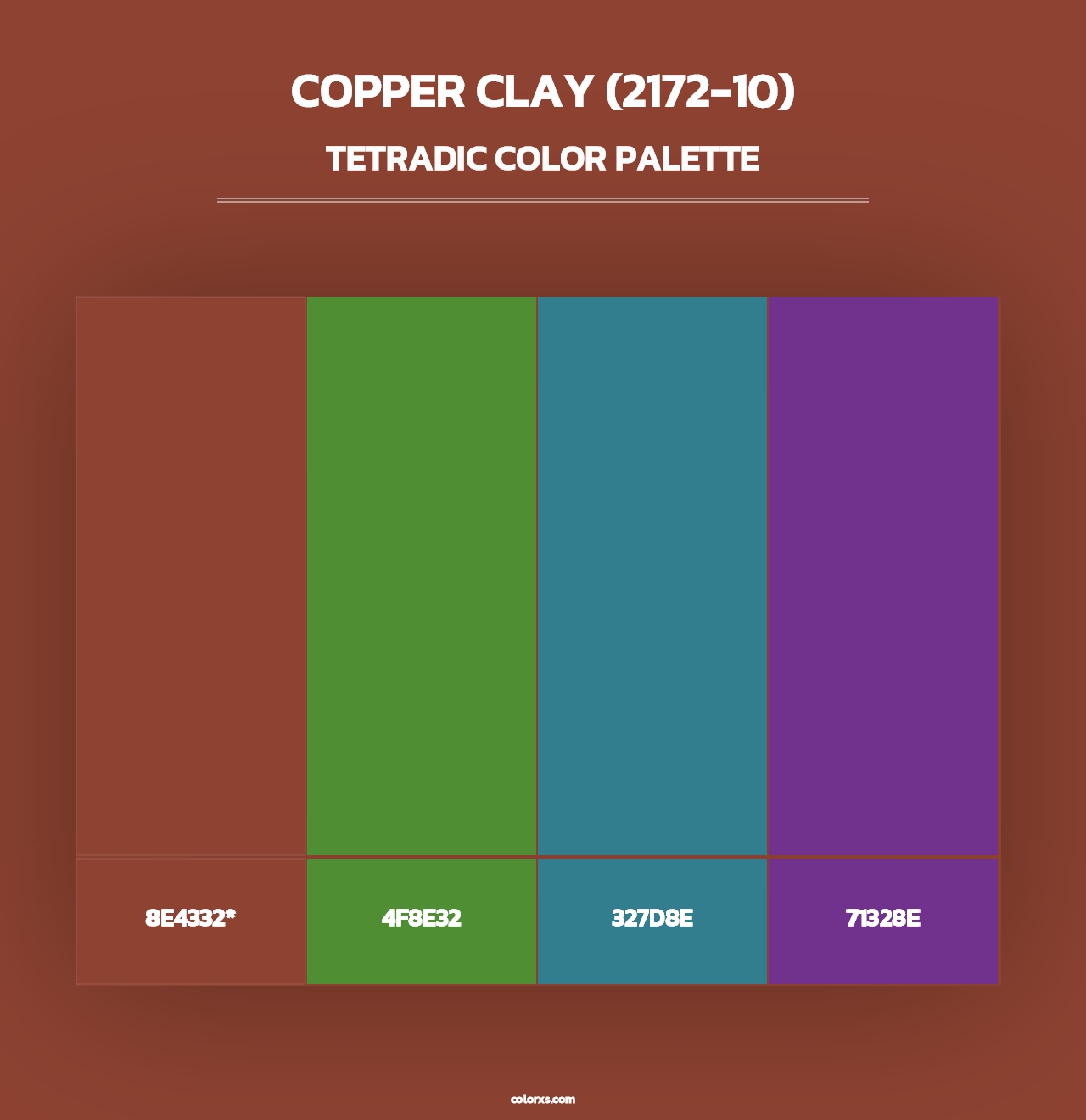 Copper Clay (2172-10) - Tetradic Color Palette