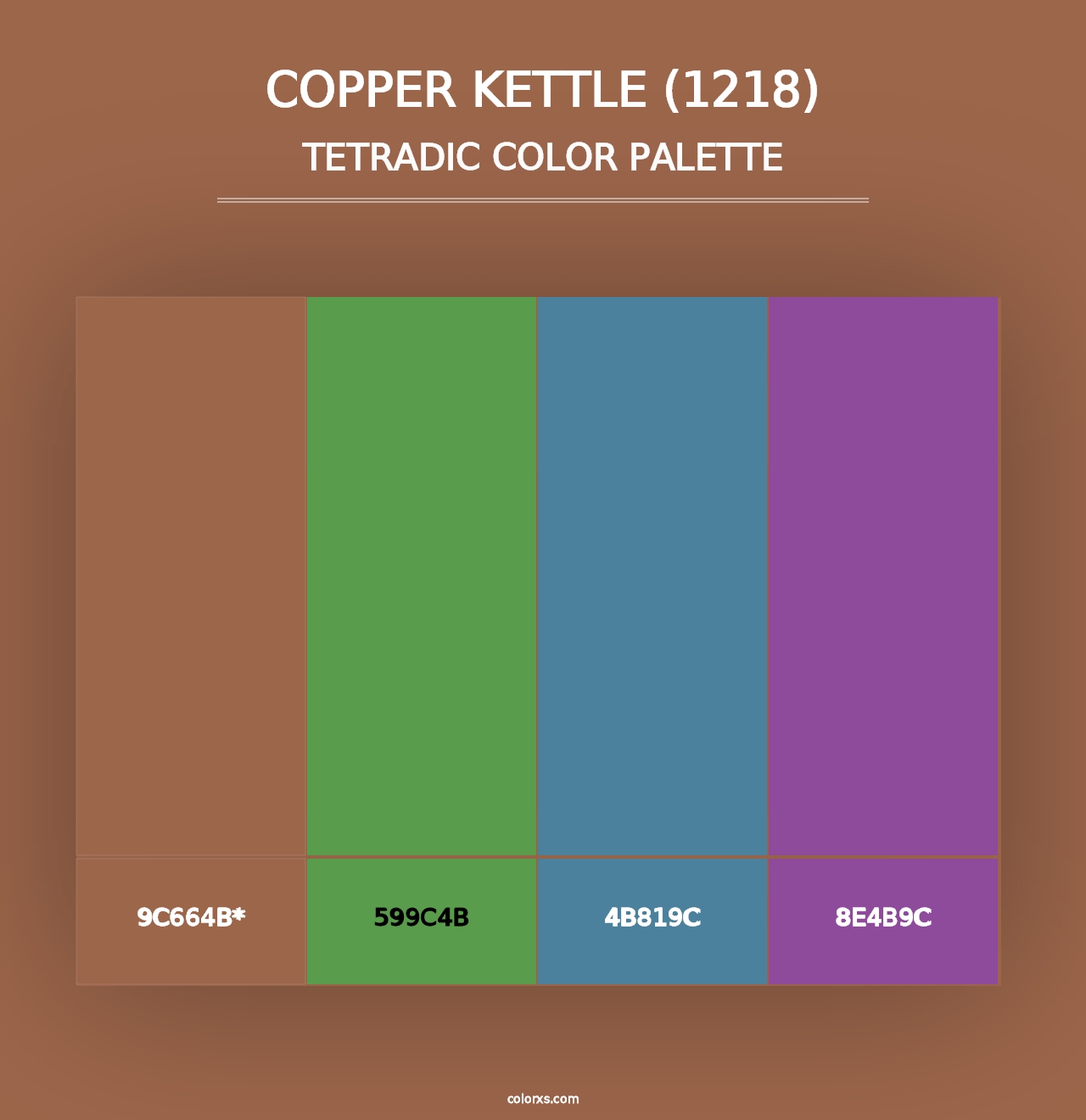 Copper Kettle (1218) - Tetradic Color Palette