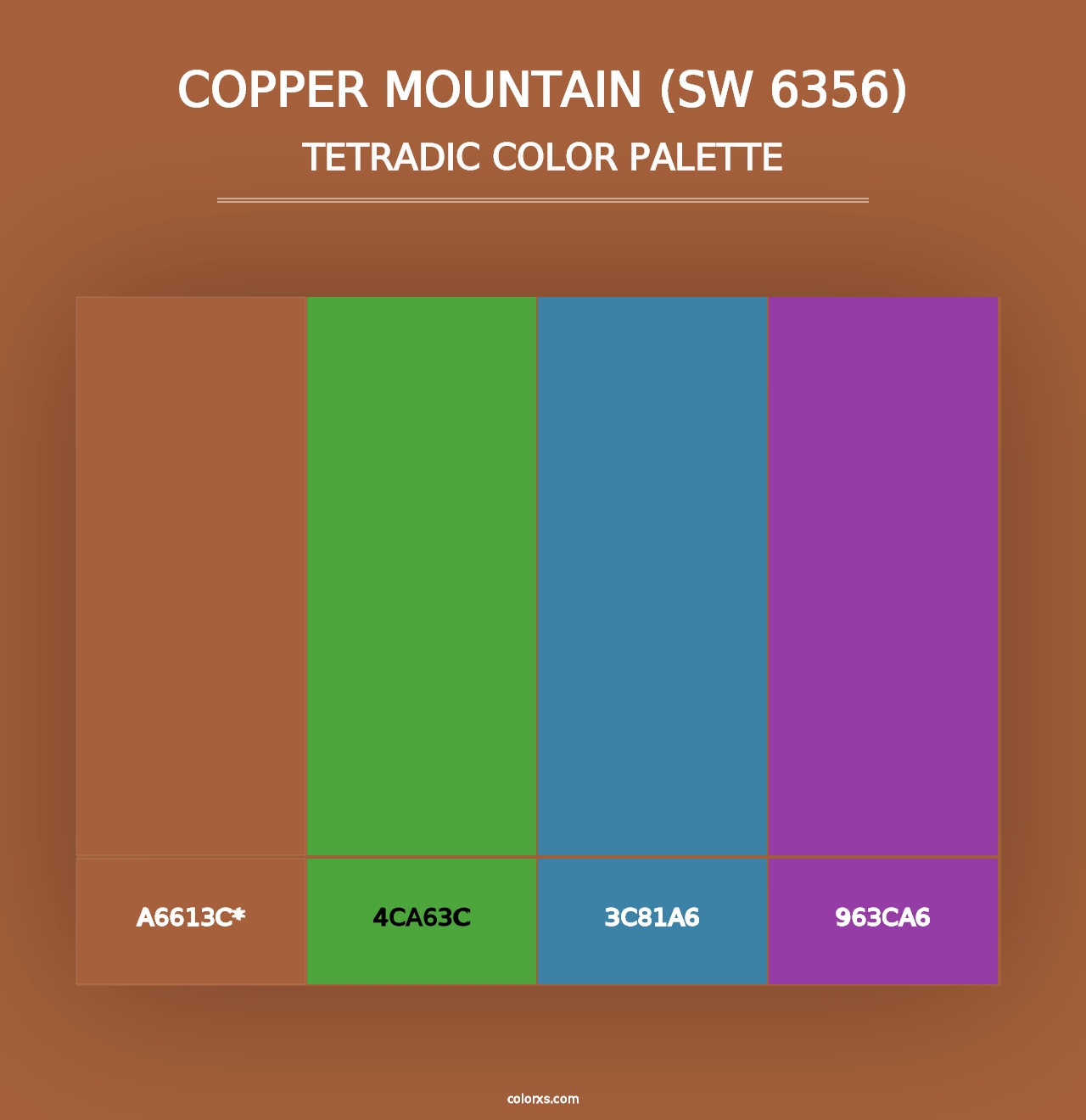 Copper Mountain (SW 6356) - Tetradic Color Palette