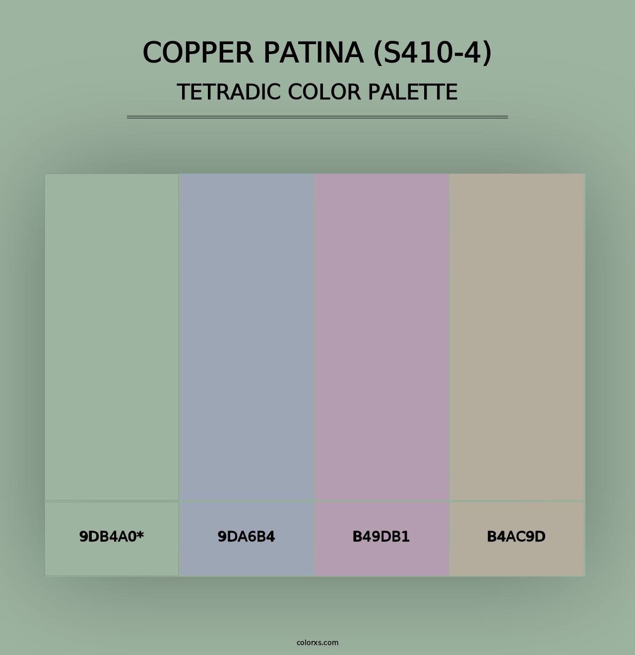 Copper Patina (S410-4) - Tetradic Color Palette