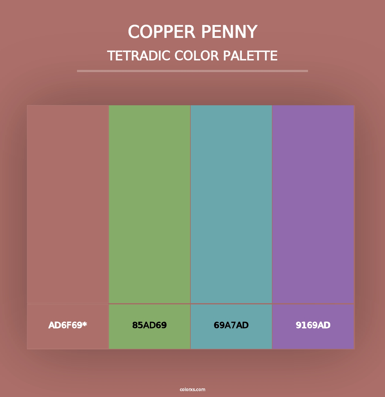 Copper Penny - Tetradic Color Palette